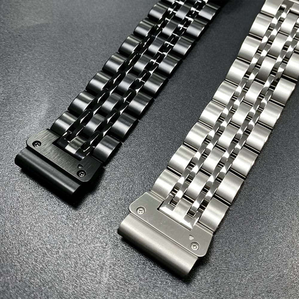 Quick Fit Stainless Steel Strap for Garmin Watch Fenix 8 6 7 Pro 5 Plus 5X 6x 7x 3HR Tactix 7 AMOLED 8 Epix 26mm 22mm Metal Band