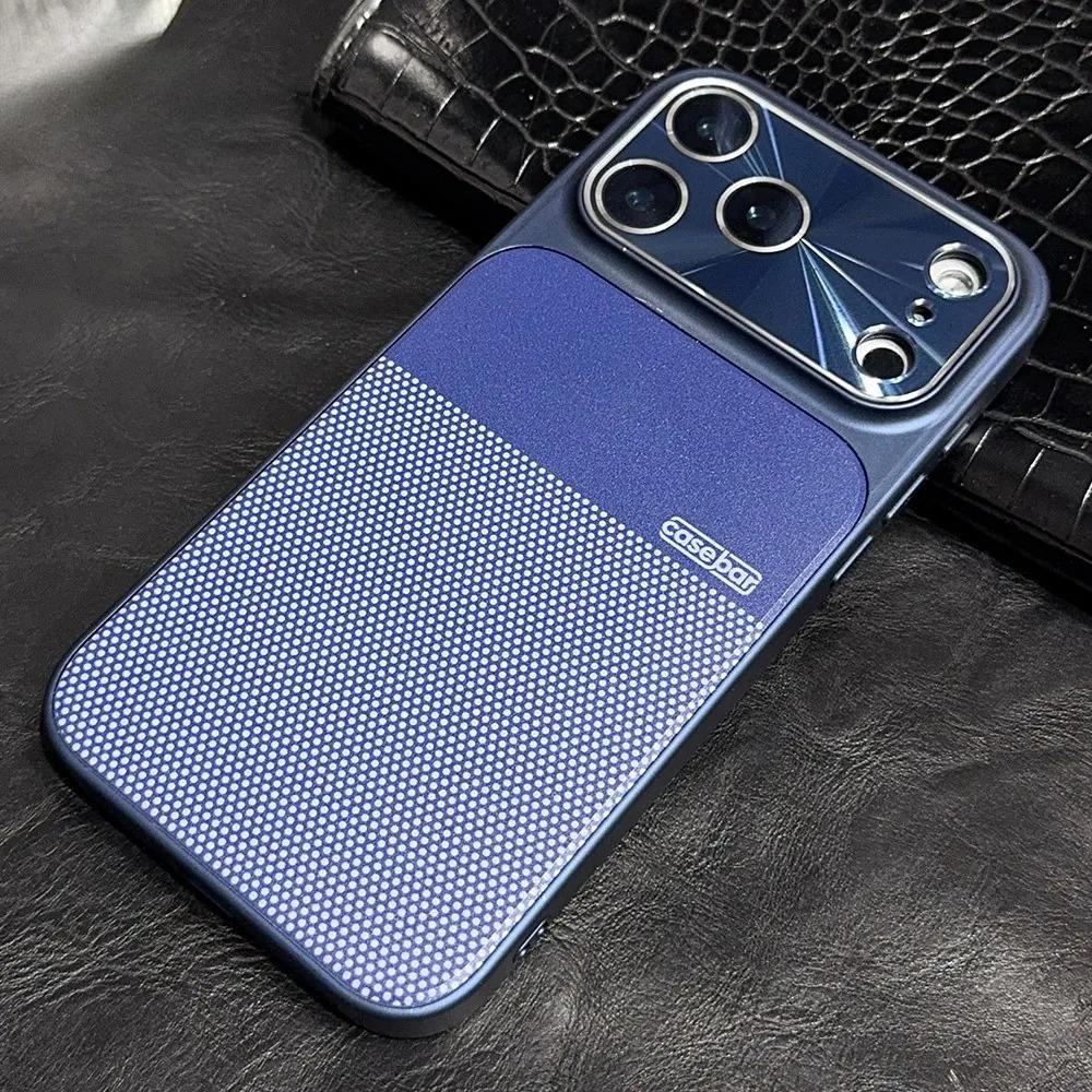 Luxury Matte Non-slip Phone Case For iPhone 17 Air 16 15 14 13 Pro Max Glass Camera Lens Protection Shockproof Protective Cover