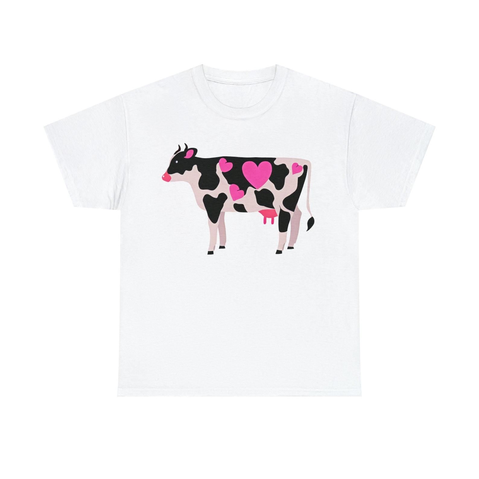 Pink Heart Cow Tee 100