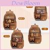 Cute Capybara Cartoon School Backpack With Nylon Material For Elementary Students