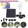 Solar Aquarium Wave Maker Multifunctional with 6 Nozzles Pond Fountain Water Pump Decorative Props for Pool Fountain Submersible