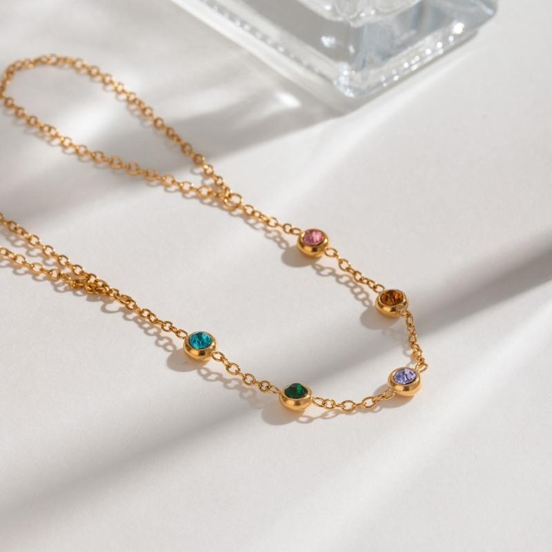 Vibrant Colored Zirconia Adjustable Finger Chain Sturdy Sophisticated Jewelry Gift For Party Wedding