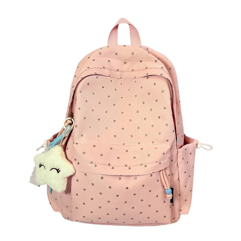 Schoolbag Polka Dot Girl Backpack New Small Fresh High Value Middle College Student Backpack Sweet Atmosphere Travel Bag