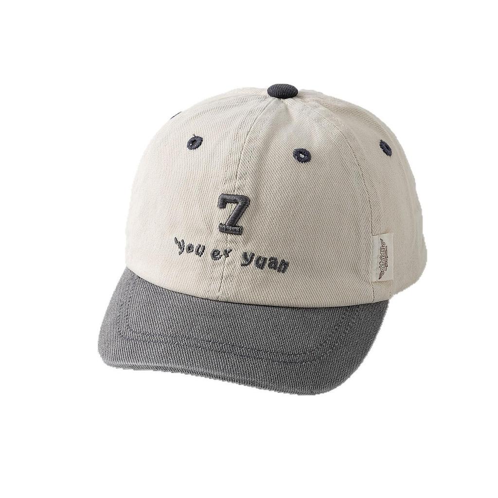 Korean Kids' Spring/Summer Embroidered Baseball Cap with Flat Brim