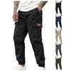 Men's Workwear Trousers, Elastic Waist Lace-up, Multi-pocket Breathable Casual Workwear Trousers