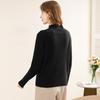 TUHUANG Women's Cashmere Wool Blend Half-High Neck Sweater