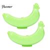 Storage Box 2PCS Banana Box, Food Grade Plastic Protector, with Vent Fresh Keeper Holes Portable Hard Shell Snap Closure Container, for Lunch