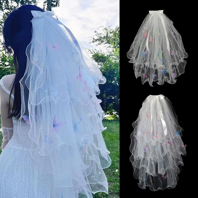 1 Wedding Bridal Headcloth Butterfly Photography Prop Colorful Butterfly Headcloth Accessory