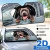 1Pcs Pitbull Dog Broken Glass Car Windshield Sunshade UV Rays Heat Blocker Keeps Vehicle Cool Unique Design Fit Sedans SUVs RVs