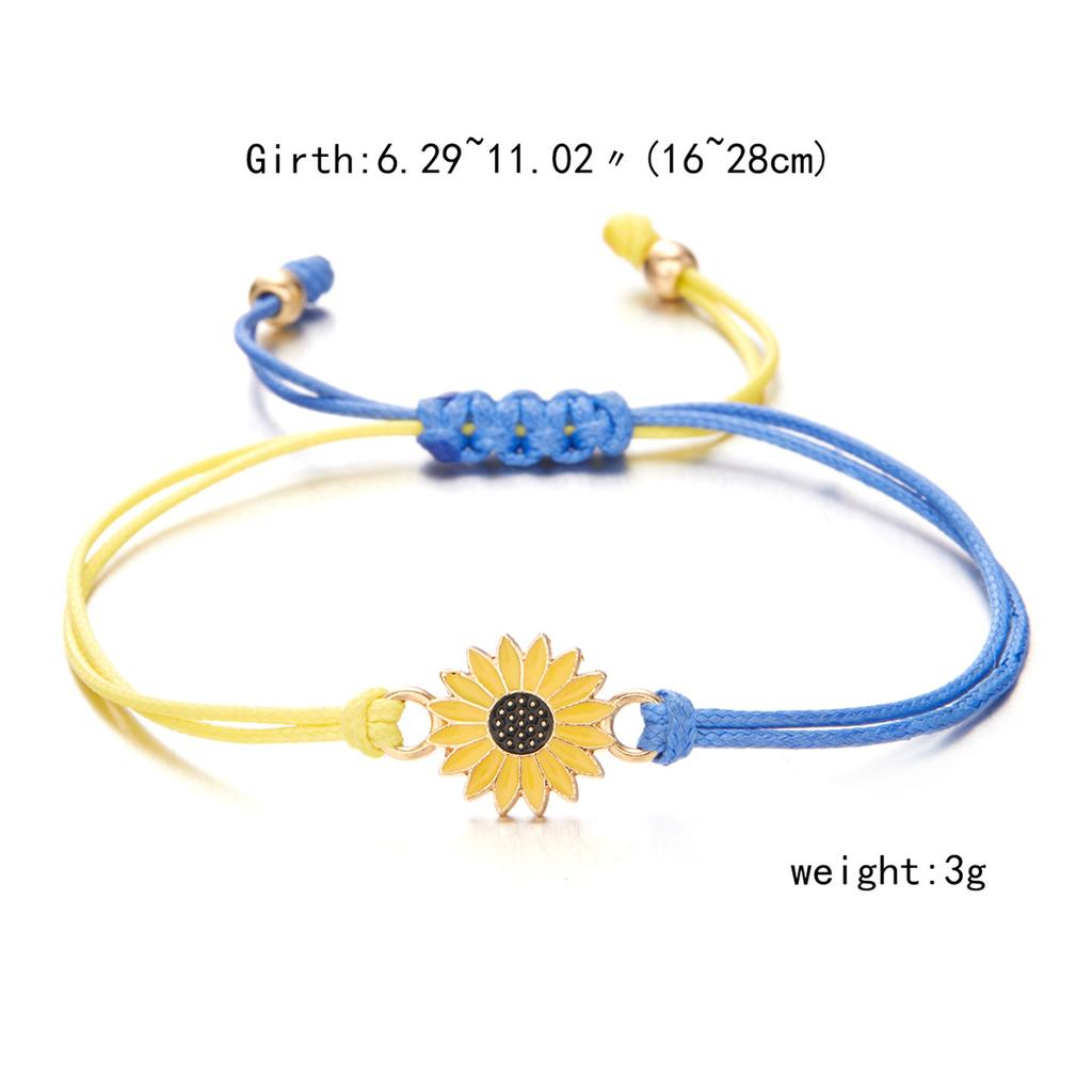 Charm Yellow Blue Ukraine Bracelets For Women Men Handmade Woven String Ukrainian Flag Color Bracelet Couple Friendship Jewelry