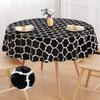 Waterproof Tablecloth Heat -Resistant Round Pvc Table Cloth For Wedding Kitchen Dining Desk Moroccan Table Coat Cover