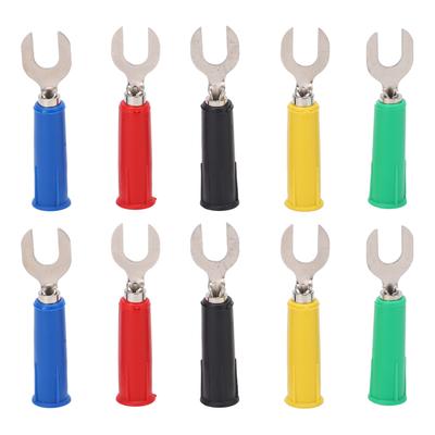 J.20019 6mm U Shape To Banana Plug High Pressure Resistant Y Type Banana Plug with 4mm Jack