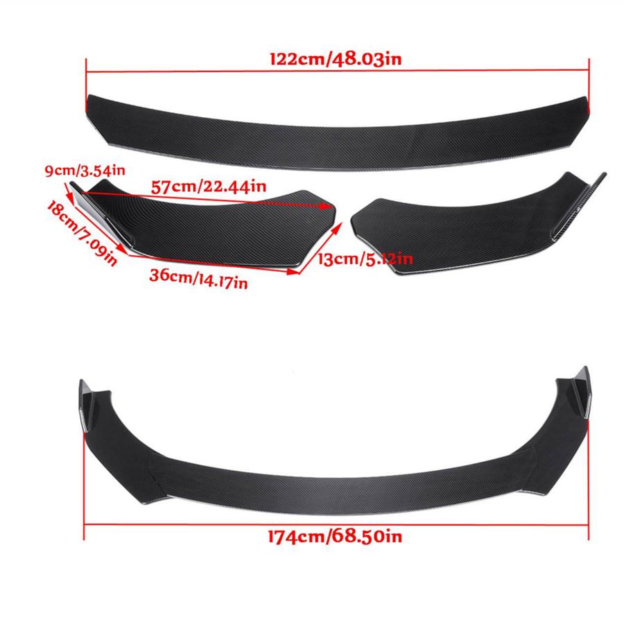 1set Front Lip Chin Bumper Body Kits For Car Universal
