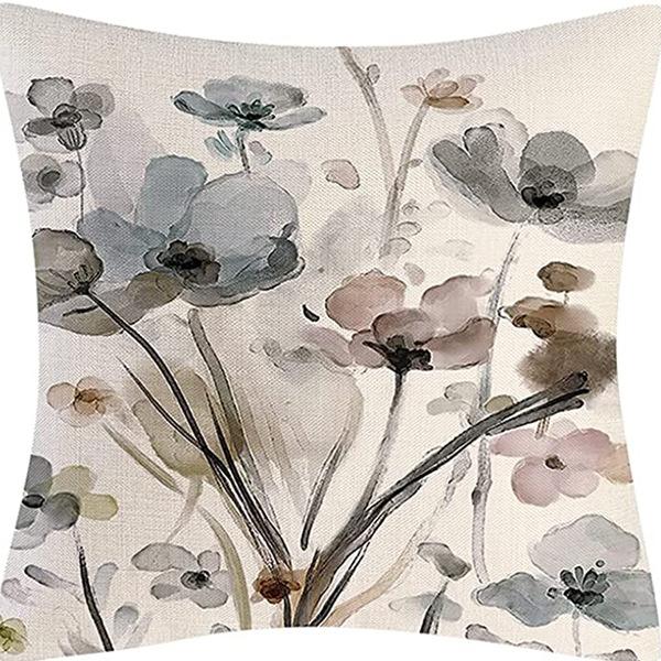 Plant and Flower Print Pillow Case Car Home Sofa Living Room Linen Pillow Cushion Nordic Style