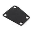 Electric Guitar Neckplate Trapezoidal Metal Neck Plate with Screw for Replacement Black
