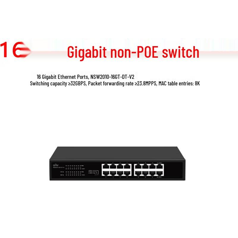 Uniview Gigabit Non-PoE Netzwerk-Switch CN-Stecker (Adapter enthalten)