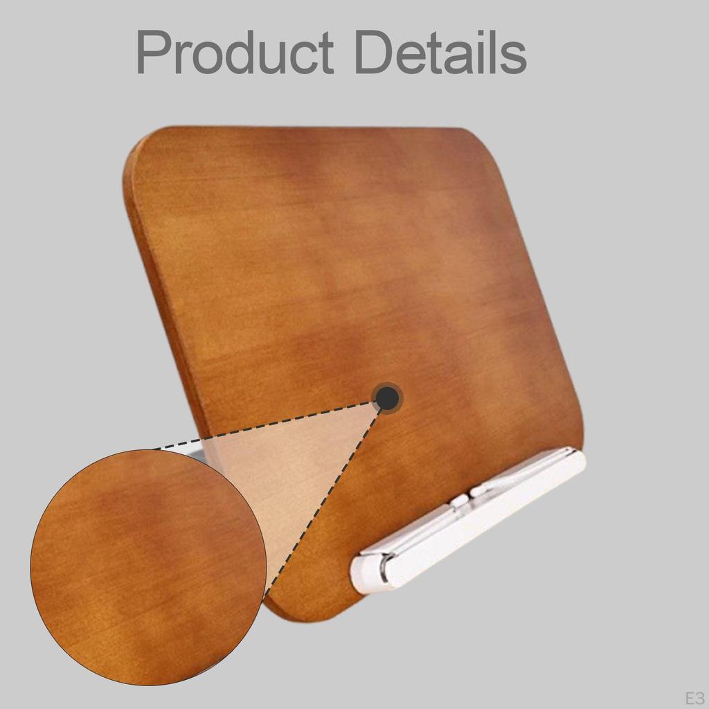 Book Stand for Reading Wooden Bookstand Foldable Portable Adjustable Holder Textbook Sheet