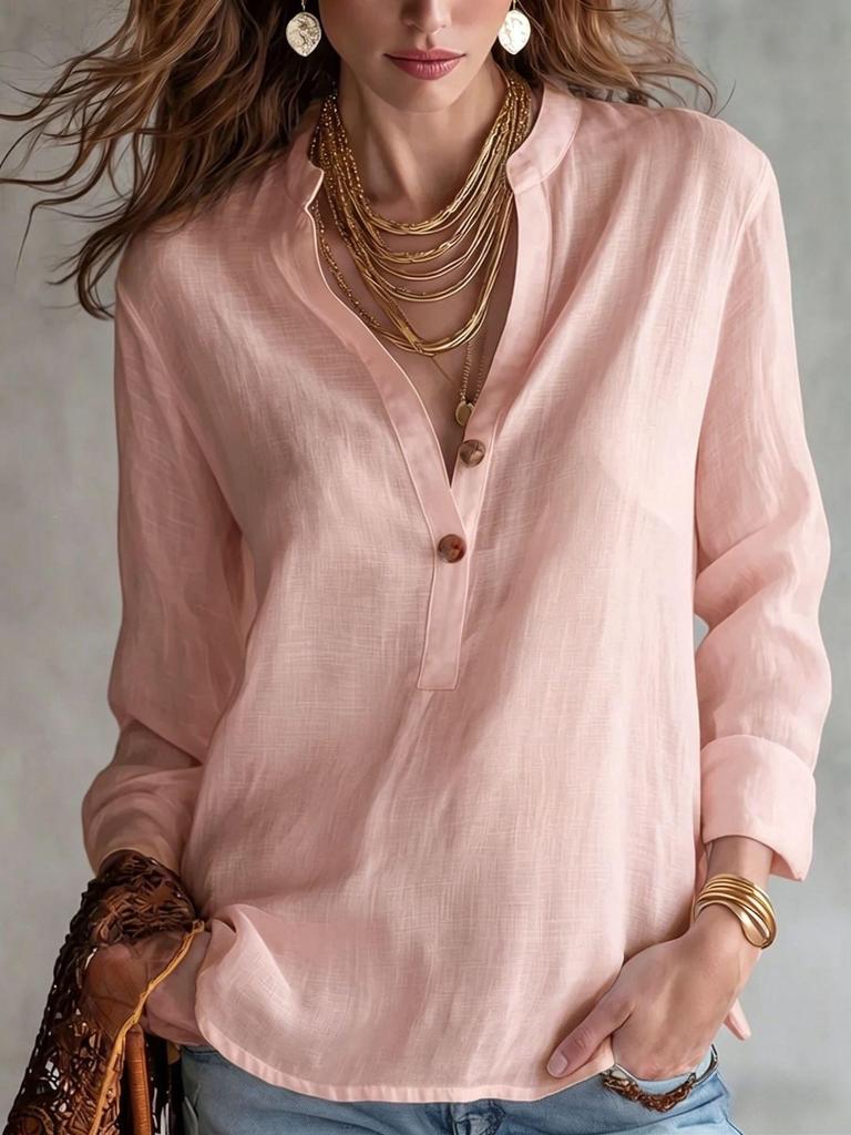 2026 Summer Women's Solid Color Fashion Button Top