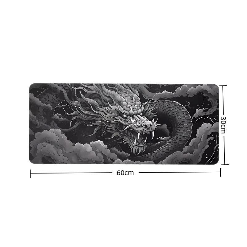 Tapis de Souris Gaming Large Dragon Japonais XXL Tapis de Souris Gamer Clavier Sur la Table Tapis de Bureau Vitesse Anime 60*30cm Tapis de Souris