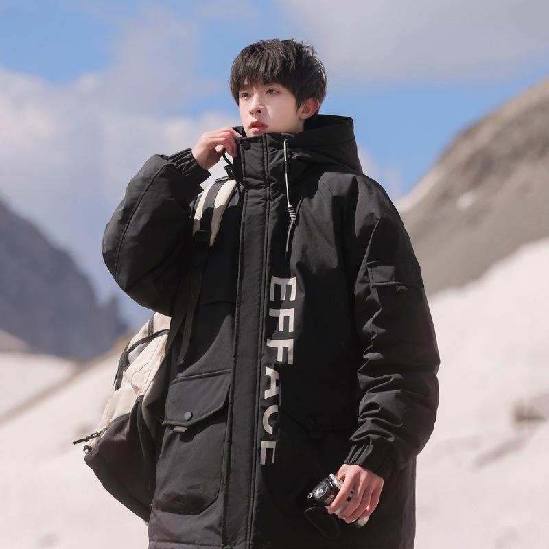 

Short Hooded Winter Updated Style Duck Down Down Jacket Thickened Wind Shield Leisure Men M