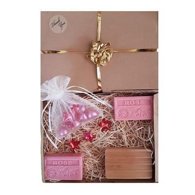 Marseille Soap Scent Gift Box - Rose - Bath Pearl - Soap