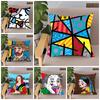 Romero B-Britto Kunst Kissenbezug Heimdekoration Überwurf für Sofa Bett Auto Zimmerdekoration Geschenkidee