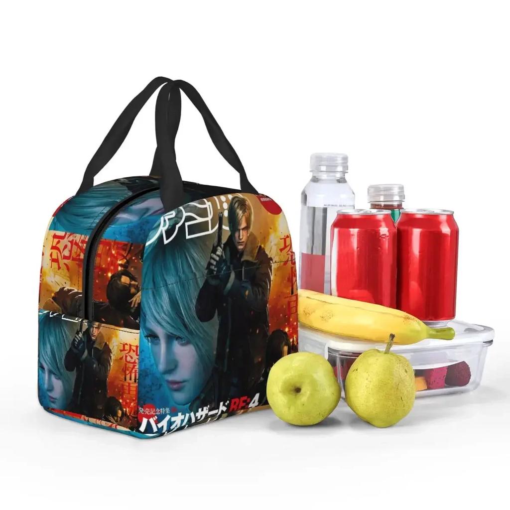 Leon Kennedy Insulated Lunch Bag for Kids School Cooler Thermal Food Box Tote Portable Lunch Boxes Container