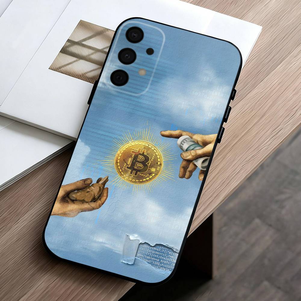 Cool Art Bitcoin Digital  Phone Case For Samsung Galaxy A73,A72,A71,A70,A53,A52,A51,Others Soft Black Cover