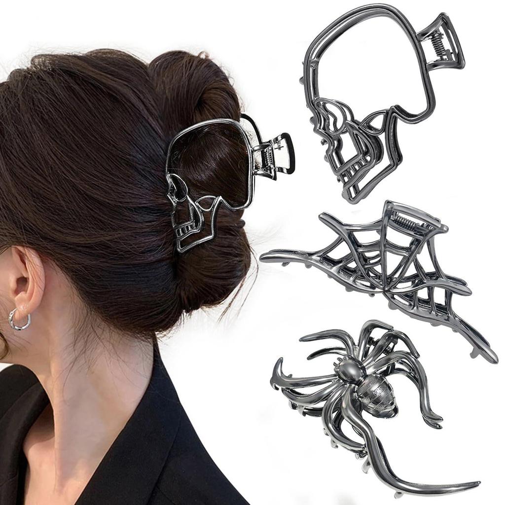 Halloween Bat Claw Clip - Simple Updo Hair Accessory (Dark)