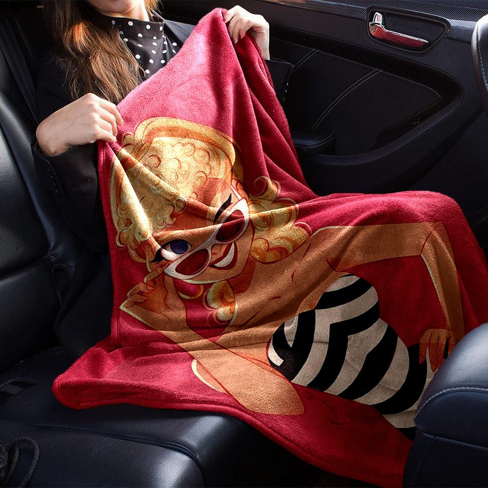 1pc stripes star Flannel Blanket Soft Warm Throw for Home, Office, Travel, All Season Cozy Bedding Gift, Office