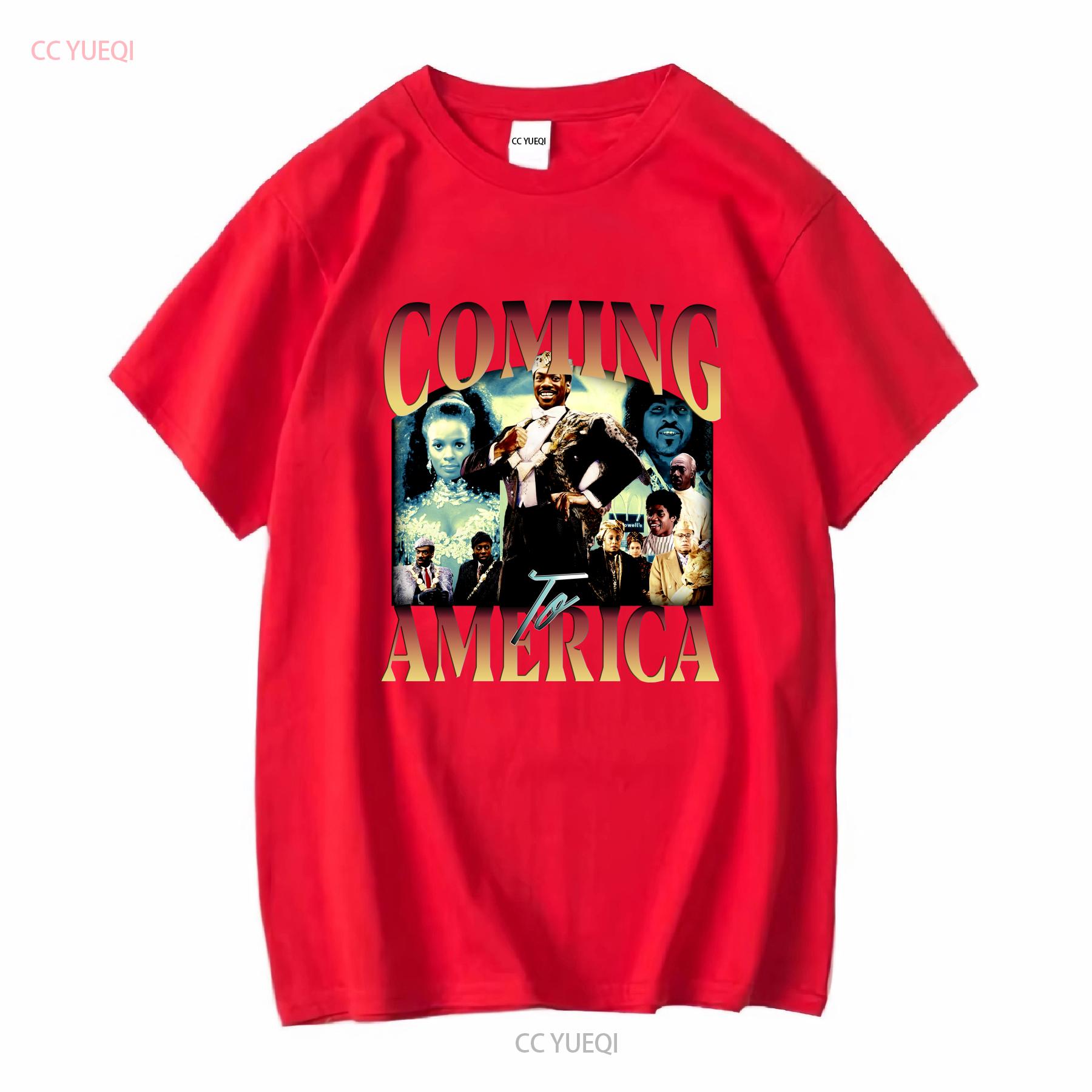 Coming To America T Shirt Movie Bootleg 80s Vintage 90s Style Oversized Black Eddie Murphy long or short sleeves vintage S