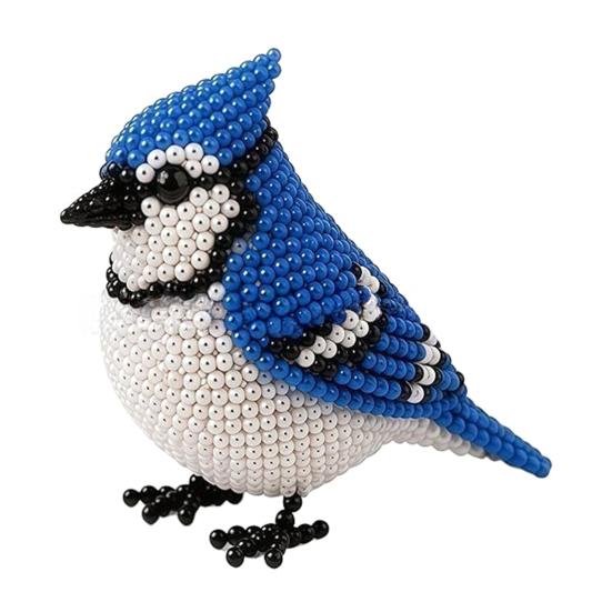 DIY Bird Beading Kit Craft Kit with 3D Animal Bead Colorful Beads Accessories