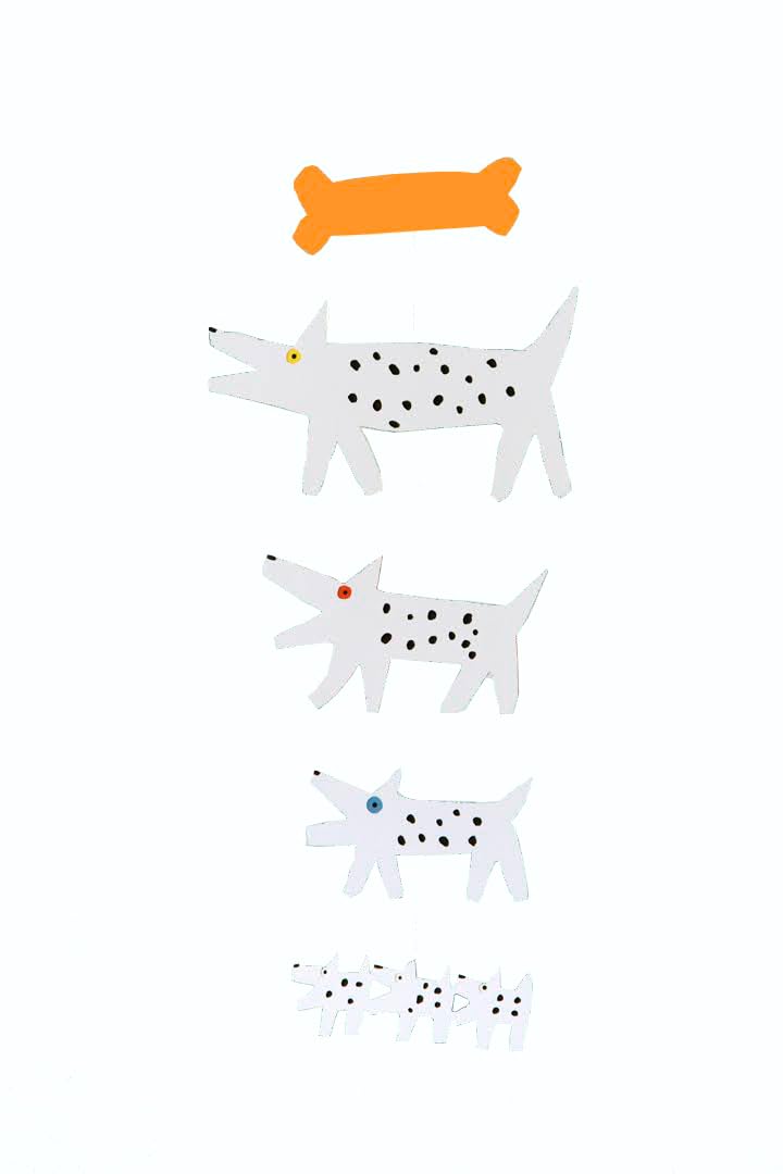 

Мобиль для новорожденного, подарок, от Jun W21см x Сделано в Японии Собаки Такабатаке, В48см,