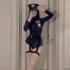 Wind High Large Size Sex Underwear Female Police Instructor Uniform Zipper Open Crotch One-piece Free Play