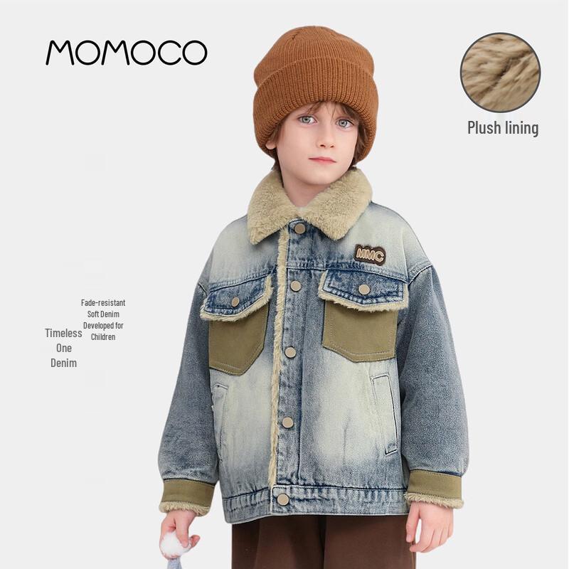 MOMOCO Boys Patchwork Denim Jacket S