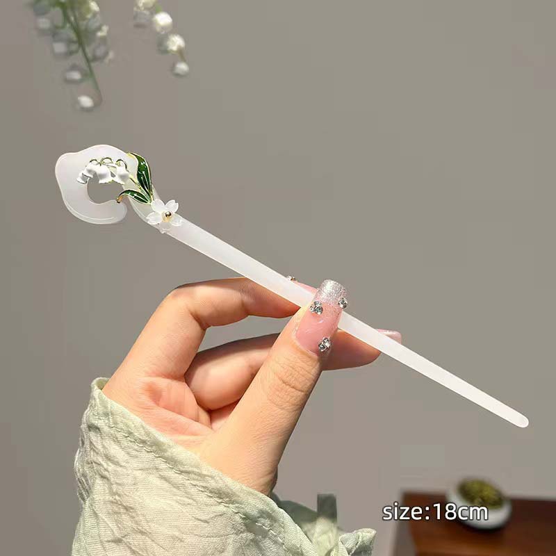 New Chinese Ancient Style Super Immortal Bell Orchid Hairpin Light Luxury Headwear Simple Hair Stick Advanced Gentle Accessories