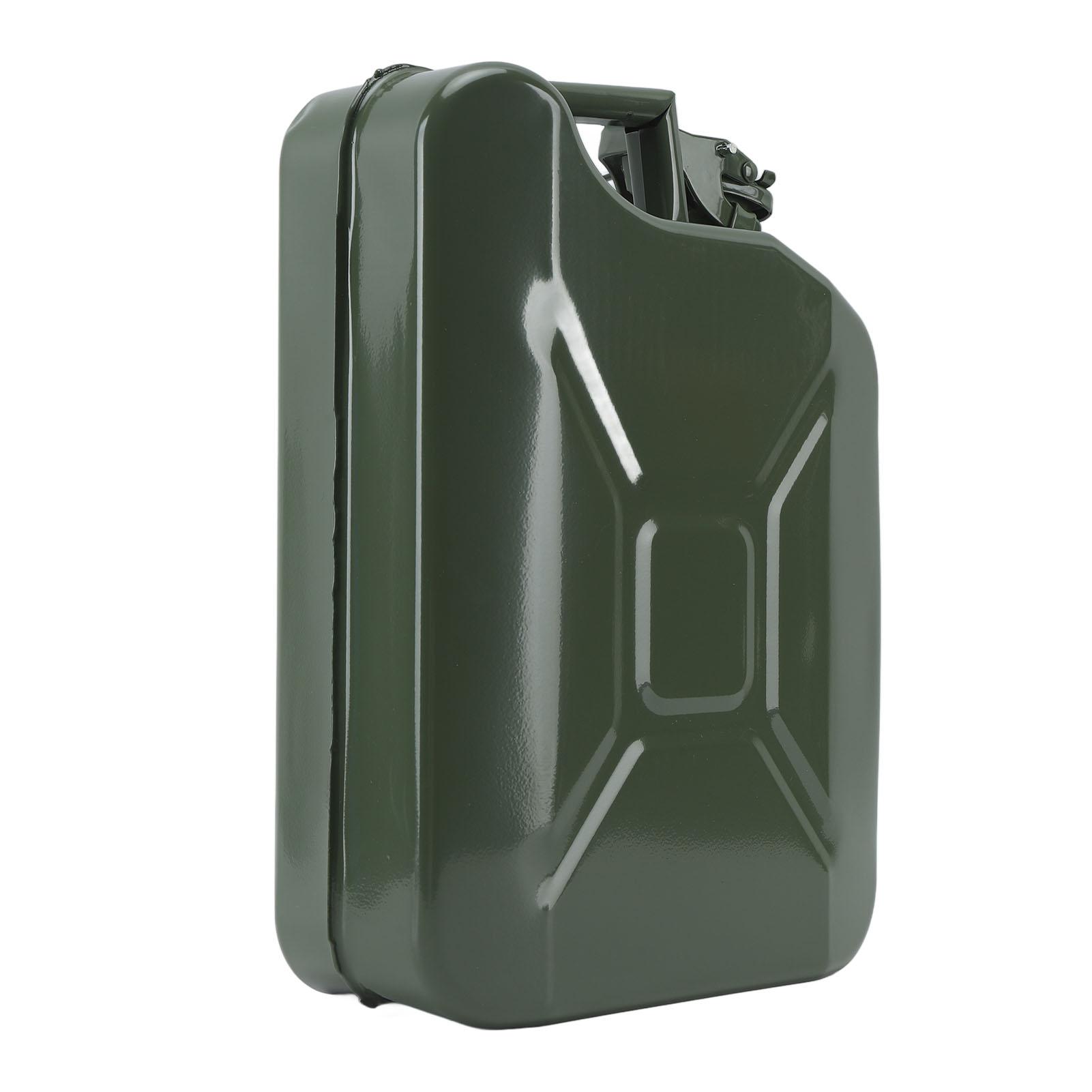 Bidón de Gasolina de 2.6 Galones 10L de Acero Inoxidable Contenedor de Combustible Bidón de Gasolina con Ventilación Automática y Asa Portátil gray
