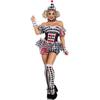 Halloween circus show, clown costume trainer cosplay suit clown female costume onesie