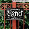 2D Flat Decorative Signs & Plaques Vintage Style Aluminum Sign Wall Art - "Welcome To The CATIO" Cat-Themed Decor with Paw Prints & Inspirational