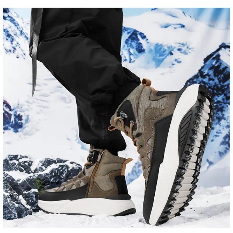 Winter Snow Boots 2025 Light Luxury Ultra-soft High-top Warm Cotton Shoes Thickened Anti-freeze Boots Thick-sole Men's