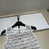 Trendy Fragrant Colorful Wave Knit Vest with Round Neck and Hollow Design - Casual Versatile Top