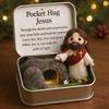Boîte Hug de Poche de Pâques Figurine Jésus/Lapin/Mouton/Poussin/Papillon/Pierre en Feutre dans Boîte avec Carte Remplisseurs de Panier de Pâques Cadeau Inspirant pour Femmes