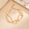 Ingemark Trendy Simple Irregular Hollow Geometry Bracelet for Woman Hip Hop Charm Gold Color Metal Bangles Couple Jewelry Gifts