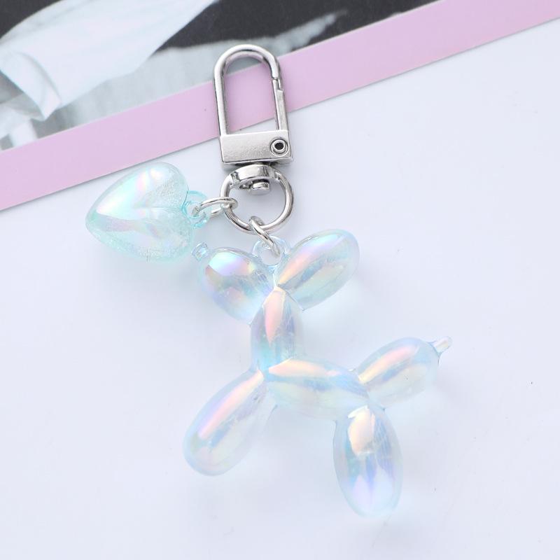 Adorable Balloon Dog Pendant Earphone Case with Heart Keychain - Fashionable and Versatile Accessory