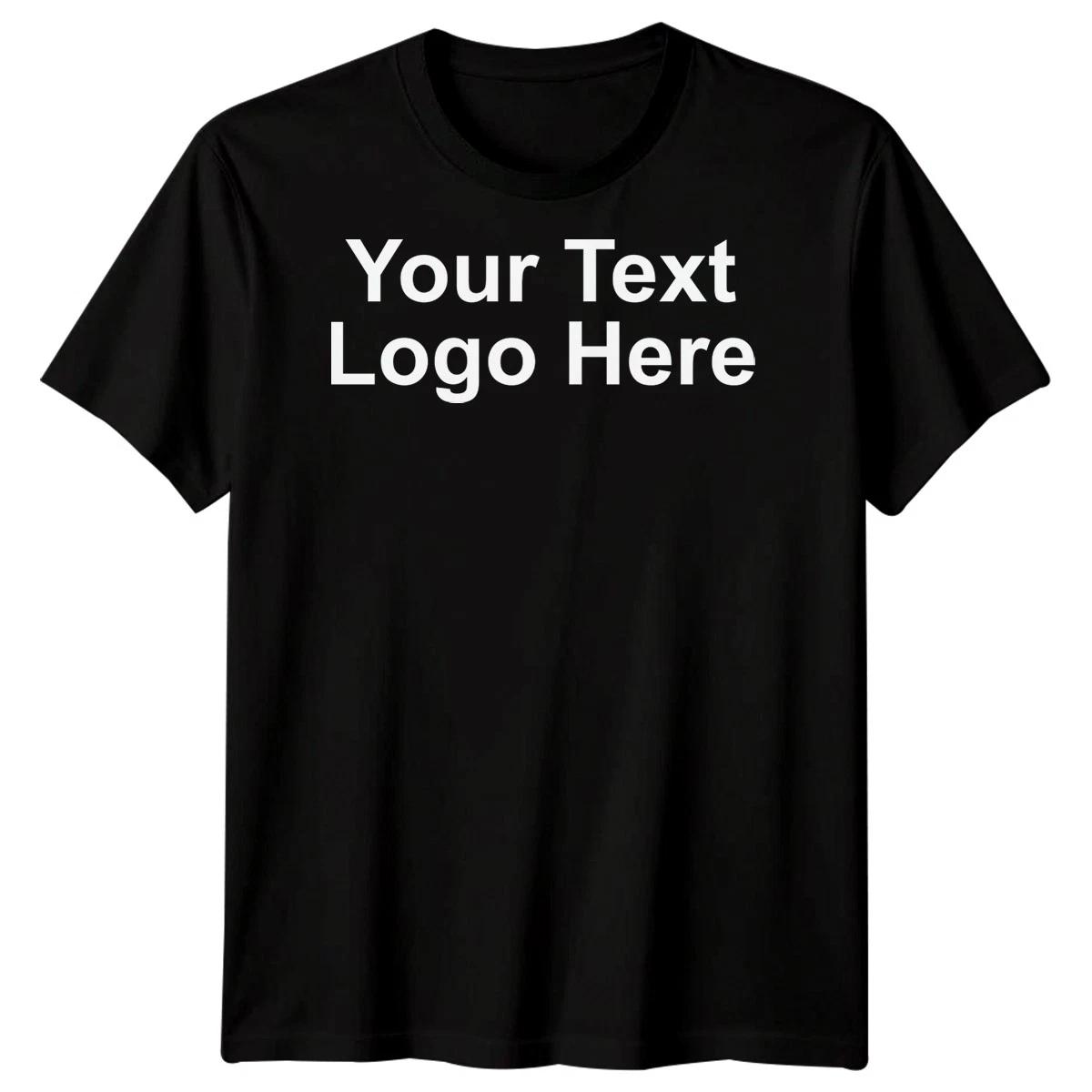 Custom Your Text Logo Mens TTshirt Personalised Design Printed Tshirt S