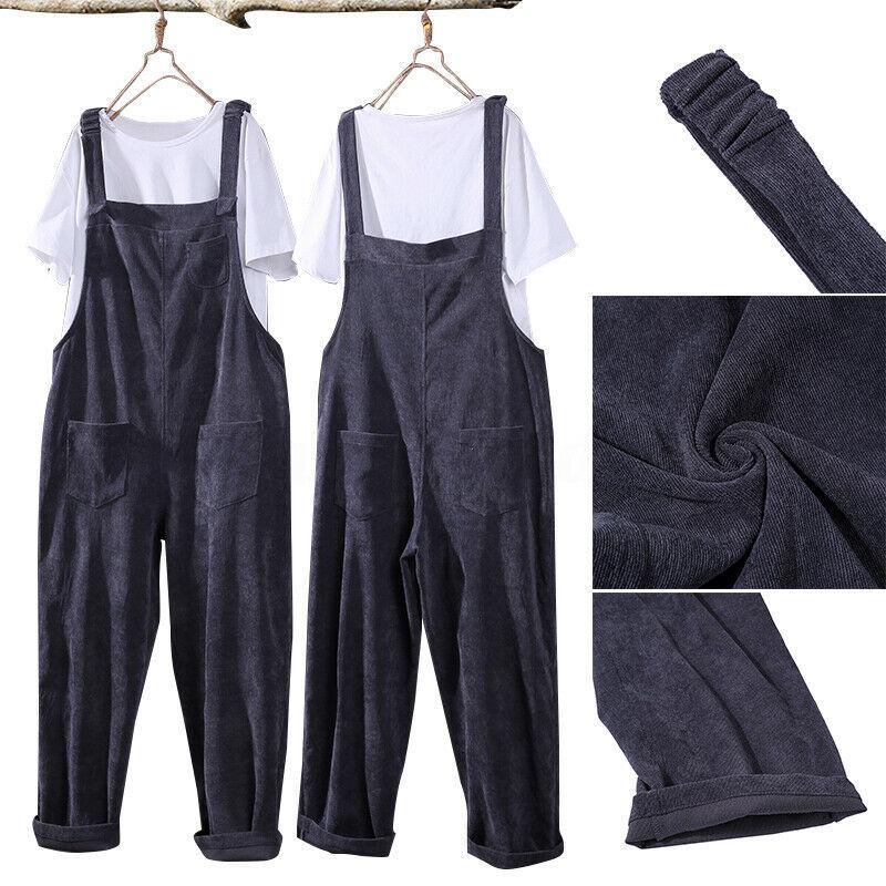 Corduroy Bestseller: Solid Color Casual Long Overalls (2020)