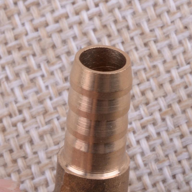 5pcs/Set 1/8" NPT Brass Barb Fitting Male 90 Degrees Elbow 5/16" Hose Barbed Gold for Universal Cars