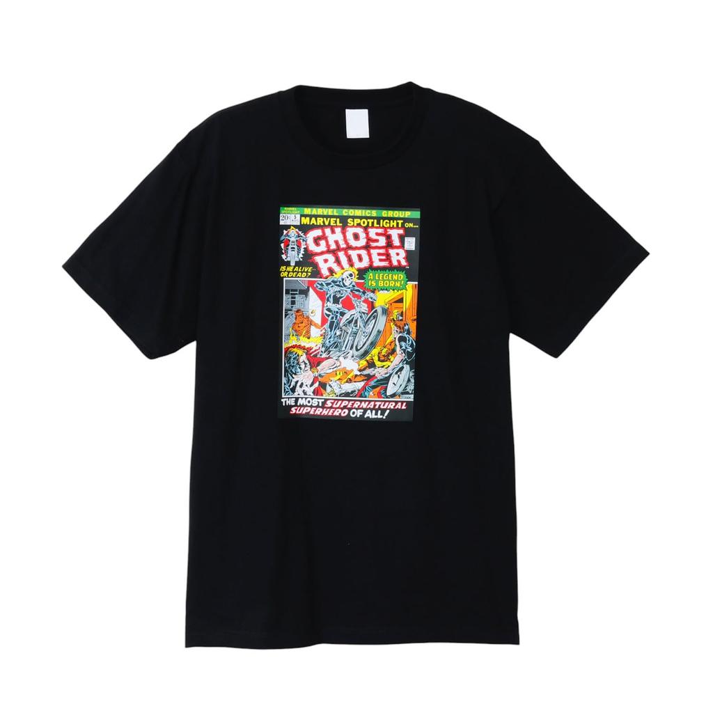 Small Planet Marvel 50 Design T-Shirt 36/Ghost Rider/Cover, Large, Black