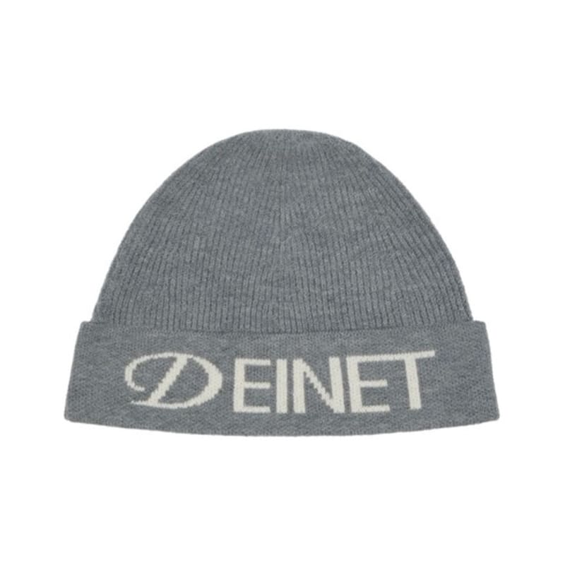 

DEINET SIGNATURE DEINET LOGO KNIT BEANIE in GREY FREE
