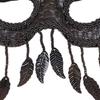 Eye Catching Feather Trimmed Plastic Masquerade Mask Breathable Design Halloween Accessory For Themed Parties Event